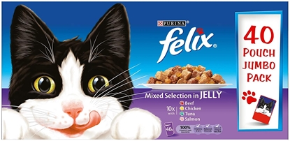 Picture of Felix Adult Cat Food Mixed Selection in Jelly 40 x 100g